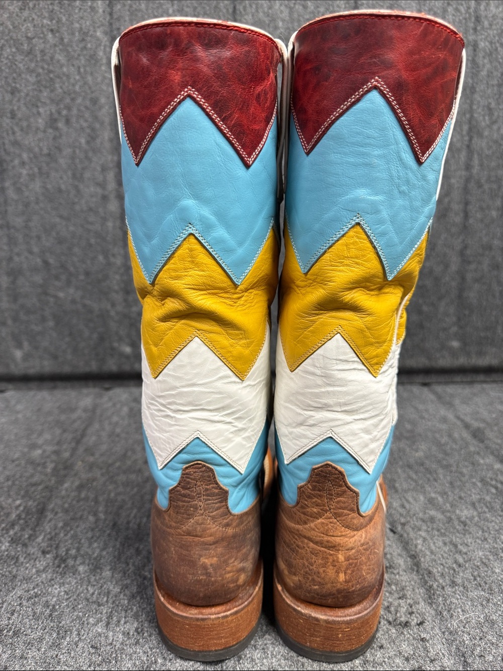 Macie Bean Multi-Color Chevron Western Boots - Picture 5 of 10